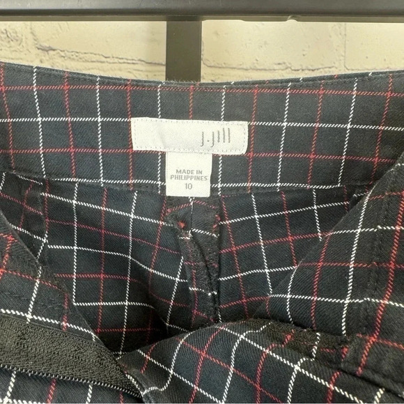 J. Jill Navy, Red and White Plaid Pants Size 10 - Picture 5 of 7